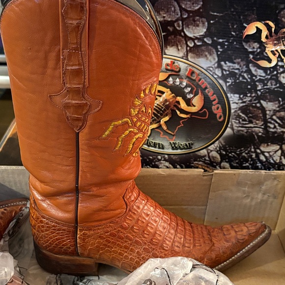 Durango Men's Western Boots - Burnt Orange and Brown